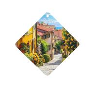 Italian Street 1 PCS Car Air Freshener Hanging Aromatherapy Tablets Automotive Ornament for Auto Room Bathroom Bedside Rhombus