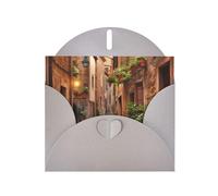 Italian Street Birthday Cards With Envelopes,This Blank Greeting Card Use Pearl Paper Love Button Envelope Packaging.For All Occasions,Birthday Cards,Wedding Cards.