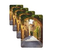 Italian Street Car Air Freshener Cards for Women Men 4 Pack Cute Car Accessories Long Lasting Scent Car Diffuser Hanging Auto Aromatherapy Tablets Car Fresheners Gifts