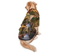 Italian Street Dog Hoodie for Medium Large Dogs, Warm Soft Pet Sweatshirt, Easy to Wear Jumper Clothes