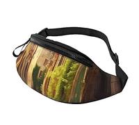 Italian Street Fanny Pack for Men Women, Waterproof Sports Waist Bag Fashion Belt Bag Crossbody Bags Hip Bum Bag with Adjustable Strap Large Sling Bag Purse for Travel Hiking