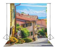 Italian Street Photo Backdrop Polyethylene Studio Background for Photography Video Broadcast Photoshoot