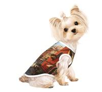 Italian Street Print Dog Shirt Summer Lightweight Pet T Shirts Soft Breathable Stretchy Cats Dogs Tee Shirt