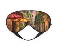 Italian Street Print Eye Mask,Silk-Like Sleep Mask,Night Sleeping Mask for Men Women,for Sleep Relaxation