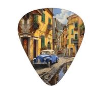 Italian Street Print Organizer Storage Box Different Thickness Guitar Picks For Acoustic Guitar