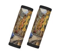 Italian Street Print Travel Essentials Luggage Handle Wrap Grips 2 Packs Easy Identification Suitcases