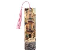 Italian Street Print Wooden Bookmarks Beautiful Notebook Accessories for Men Women Book Lovers