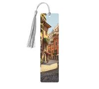 Italian Street Print Wooden Bookmarks Beautiful Notebook Accessories for Men Women Book Lovers