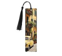 Italian Street Print Wooden Bookmarks Beautiful Notebook Accessories for Men Women Book Lovers