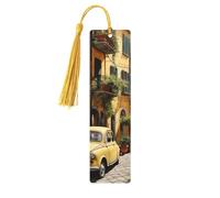 Italian Street Print Wooden Bookmarks Beautiful Notebook Accessories for Men Women Book Lovers