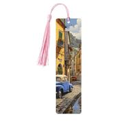 Italian Street Print Wooden Bookmarks Beautiful Notebook Accessories for Men Women Book Lovers
