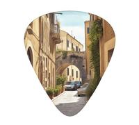 Italian Street Printed Guitar Picks 12-Piece Set - Comfortable, Versatile Plectrum for All Guitar Styles & Players