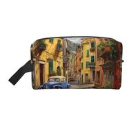 Italian Street Printed Multifunctional Storage Bag, Large Capacity Organizer Pouch for Gym and Weekend