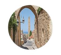 Italian Street Printed Round Mousepad 8 inch, Gaming Mouse-pad Non-Slip Accessories for Computers,Laptop,Office,Home - 4 PCS