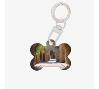 Italian Street Printing 1 Pc Dog Bone Shape Id Tags Double Sided with Key Ring Craft for Pets