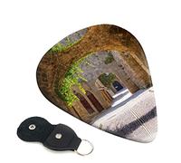 Italian Street Set Of 6 Guitar Plectrums For Acoustic Guitar, Electric Guitar, Bass, Ukulele - Thin, Medium And Thick.