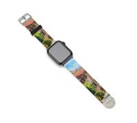 Italian Street Smartwatch Replacement Band Compatible with IWatch Soft Silicone Wristbands Watch Strap 42mm/44mm
