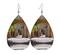 Italian Street Trendy Leather Teardrop Earring Lightweight Bohemian Earrings Set Jewelry Gift For Women Girl