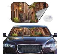 Italian Street Windshield Sun Shade for Car,Personalized Front Window Sun Shade Visor Shield Cover Foldable Car Sun Shade Uv Ray Reflector Car Accessories Keeps Your Vehicle Cool 51x27.5 Inch
