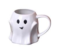 Italian Style Ghost Coffee Cup Creative Ceramic Mug Afternoon Tea Breakfast Milk Cup Home Office Drinking Utensils Gift Girl Gift(Schwarz)