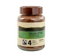 Italian Style Instant Coffee Granules in Jar, Rich Roast, Strength 4, Fairtrade, 200g