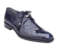 Italian Style Mens Formal Work Shoes Casual Lace Up Breathable Anti Slip Dress Leather Shoes Classic Pointed Toe Wedding Prom Oxfords(Azul,10 UK)