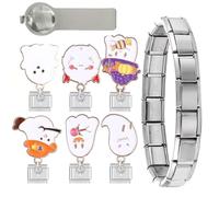 Italian Styles Charm Set Stainless Steel Modulars Jewelry For Men Women Halloween Themed Handchain Accessories Removable Modules