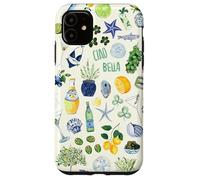 Italian Summer Collage Limoncello Ciao Bella Tomato Girly Case for iPhone 11