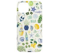 Italian Summer Collage Limoncello Ciao Bella Tomato Girly Case for iPhone 15 Plus