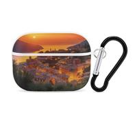 Italian Sunset AirPod Pro Case, Anti Scratch Hard PC Cover with Keychain, AirPod Pro 2nd/1st Case Accessories for Women Men, White-Style