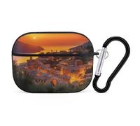 Italian Sunset AirPod Pro Case, Anti Scratch Hard PC Cover with Keychain, AirPod Pro 2nd/1st Case Accessories for Women Men, Black-Style