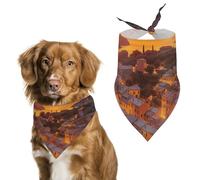 Italian Sunset Dog Bandanas for Feeding Grooming, Triangle Pet Bibs Washable Pets Scarf for Cats & Dogs