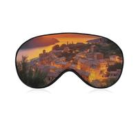 Italian Sunset Eye Mask for Women & Men, Breathable & Adjustable Eye Cover, Ultra Soft Sleep Mask, Lightweight Travel Blindfold for Airplane, Nap, Night Sleeping