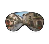 Italian Town Street Sleep Mask for Women Men Soft Breathable Eye Masks Light Blocking Sleeping Mask for Side Sleeper Eye Cover Night Blindfold Sleep Shade Cover for Sleeping Travel Nap
