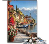 Italian Village Jigsaws Puzzles 2000 Pieces for Adults Gifts, Help The Brain Exercise Addictive Toys to Cultivate Patience Unique Challenge Game (70x100cm)