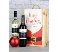 Italian Wine Duo Christmas Wood Box Gift