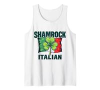 Italian with Shamrock Saint Patricks Day Tank Top