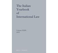 Italian Yearbook of International Law 29 (2019)