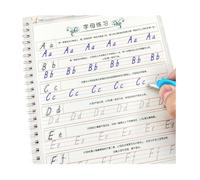 Italic English Practice Copybook, 3D Groove Practice English Calligraphy Copybook Handwriting Practice Book, Letters and Words
