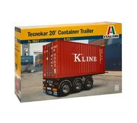 Italieri 1:24 Plastic Scale Model 20ft Tecnokar Container Trailer Kit #3887