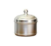 Italo Ottinetti Low Dull Aluminium Canister 16 cm Neutral, Metallic