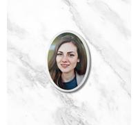 Italy 2" Custom Memorial Photo Tile for Urn Tombstone Waterproof Ceramic Personalized Porcelain Picture Waterproof for Grave Decorations Oval Picture for headstones Custom Photo Memorial Plaque