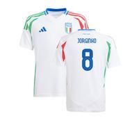 Italy 2024-2025 Away Shirt JORGINHO 8 in White | Size: Large Italy White Large