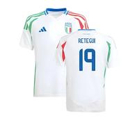 Italy 2024-2025 Away Shirt RETEGUI 19 in White | Size: Medium Italy White Medium