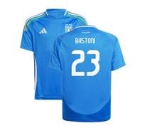 Italy 2024-2025 Home Shirt BASTONI 23 in Blue | Size: Large Italy Blue Large