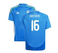Italy 2024-2025 Home Shirt CRISTANTE 16 in Blue | Size: Medium Italy Blue Medium