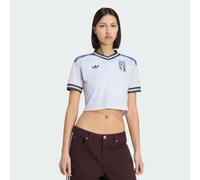 Adidas Italy 26/27 Cropped Away Woman Short Sleeve T-shirt White L Woman