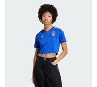 Adidas Italy 26/27 Cropped Replica Home Woman Short Sleeve T-shirt Blue XL Woman