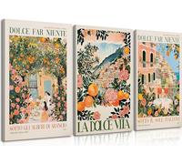 Italy Amalfi Coast Canvas wall art Italian City Travel Landscape Poster Wall Decor Dolce Far Niente Poster Print Artwork for livingroom bedroom Home Decoration