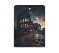Italy Ancient Roman Landmarks Night Car Air Freshener Hanging Car Incense Chip Diffuser Scented Decor for Car Interior Accessories Gray-style